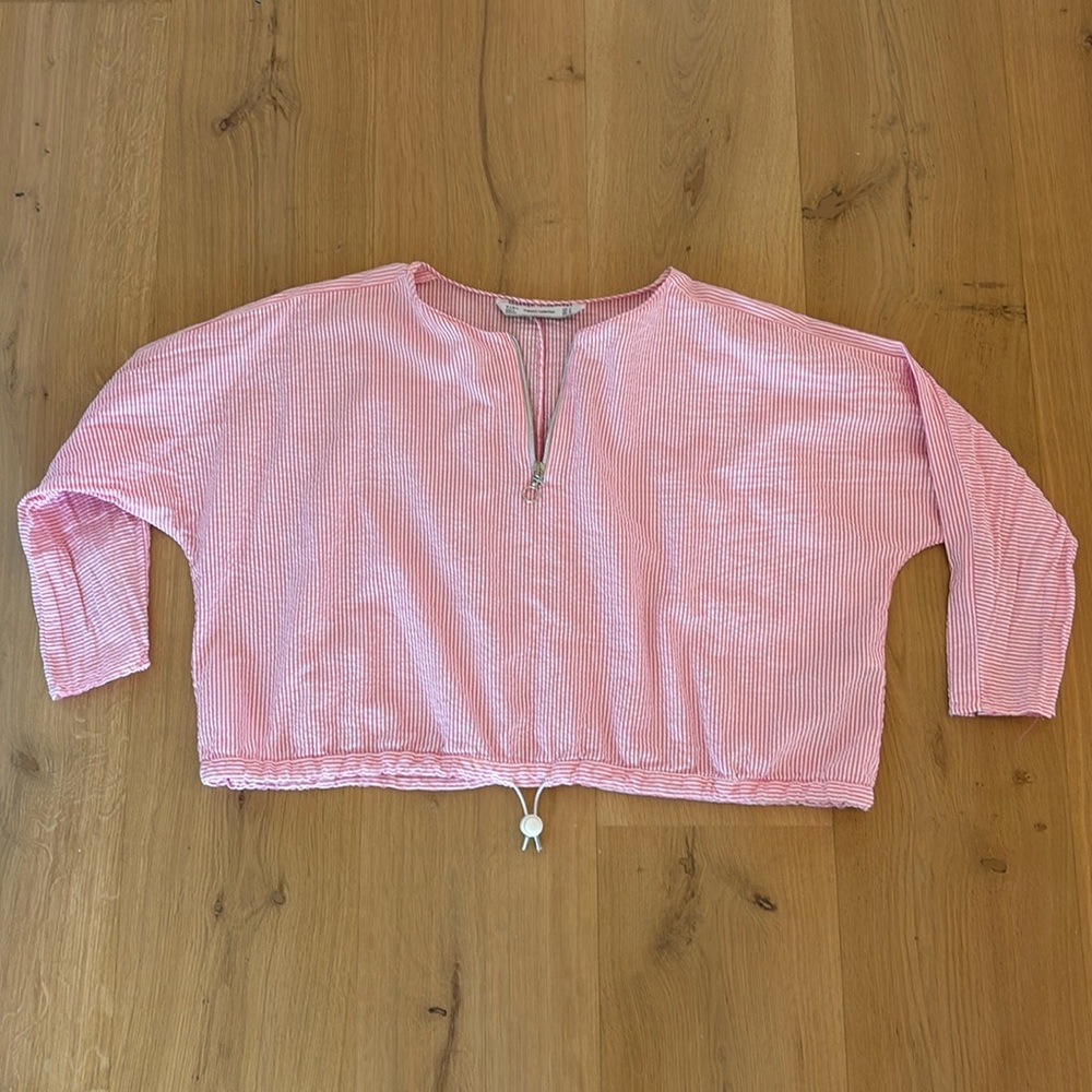 Zara seersucker crop top!